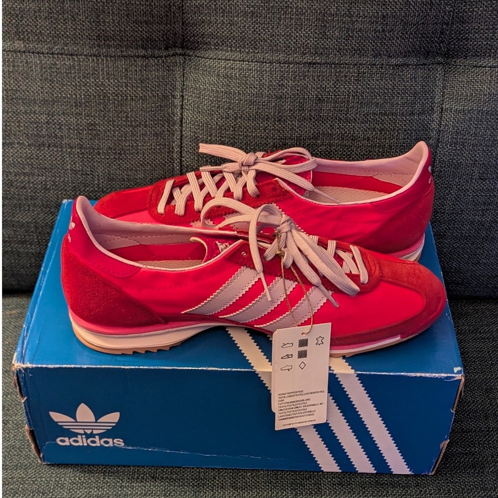 New‎ in Box Adidas SL 72 W OG Red Pink Retro Fashion Sneakers Shoes Womens 8.5
